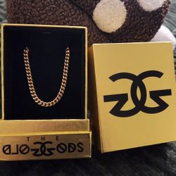 22 Inch Gold Plated Cuban Link Chain