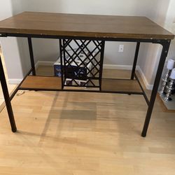 High Top Table With Wine Rack No Chairs
