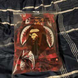 A Bathing Ape Double Hoodie Red/Blue