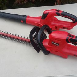 Hyper Tough Cordless Hedge Trimmer and Blower 