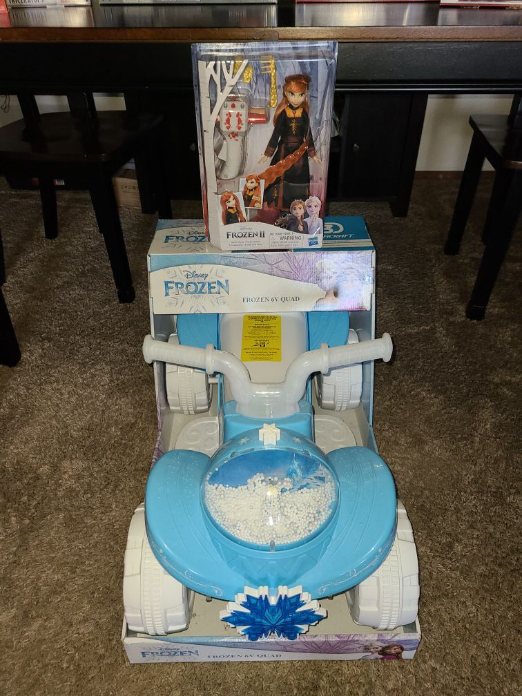 ( NEW ) DISNEY FROZEN V6 QUAD BATTERY OP AND DOLL