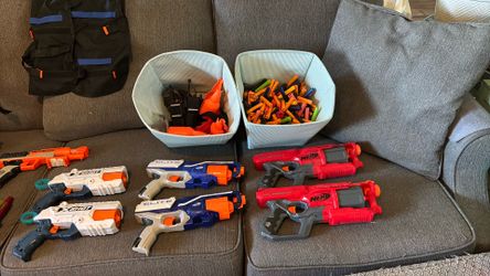 Nerf Guns, darts and accessories