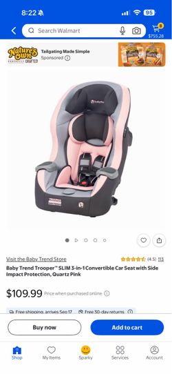 Baby Trend Trooper SLIM 3-in-1 Convertible Car Seat