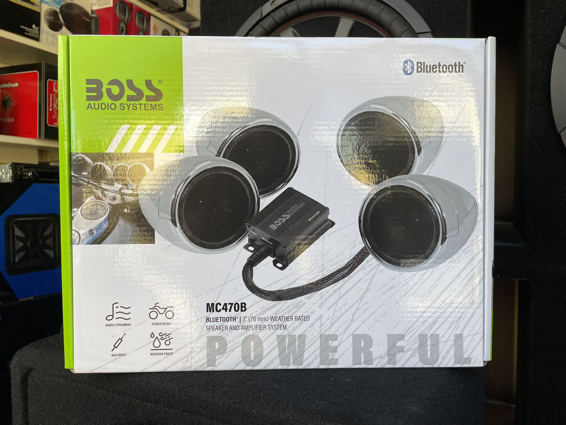 3” Bluetooth Motorcycle/ATV Stereo System 