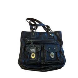 Coach GIGI Legacy 11131 Large Tote Bag Shopper Handbag Purse Black Leather