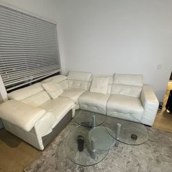 White Sectional Couch 