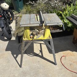 Ryobi table saw with stand