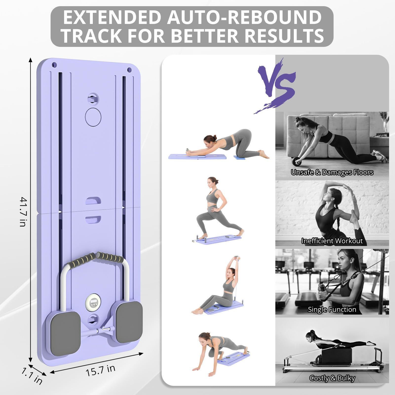 Pilates Board, 99% new , Green Purple Black Colors