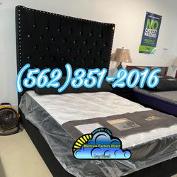 Black Luxury Queen Bed Frame  