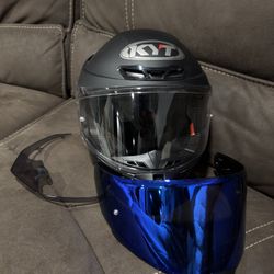 TT-Revo Motorcycle Helmet - With Extra Visor In Blue