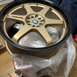 (4) SPEC-1 SPT33 19” 5x100 Bronze W/ Black Lip