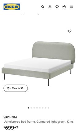 VADHEIM Upholstered King Bed Frame