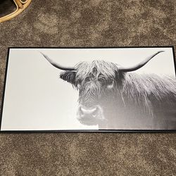 47" x 24" Highland Cow Framed Canvas - Threshold™