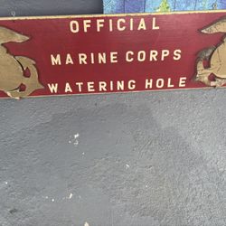 Sign Official Marine Crops  Watering Hole 