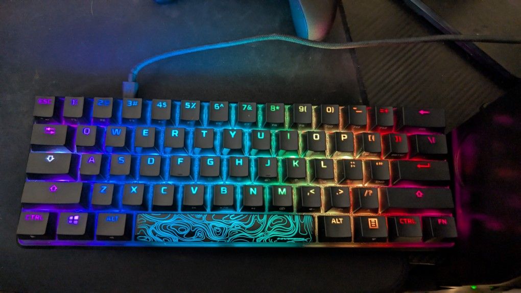 HyperX - Alloy Origins 60% Wired Mechanical Linear Red Switch Gaming Keyboard and RGB Back Lighting - Black