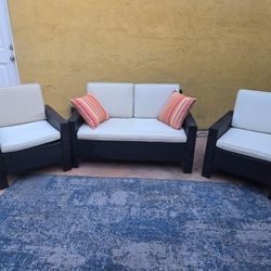 4-Piece Rattan Patio Set - Durable, Comfy