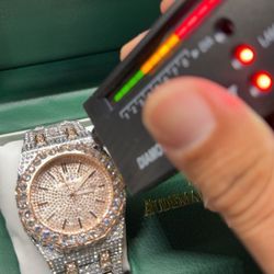 AP moissanite watch 2 tone