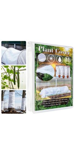 Plant Covers Freeze Protection 6.6 ft x 16 ft Floating Row Cover 1oz/yd² Garden Fabric Plant Cover for Winter Frost/Sun Pest Protection