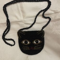 Vintage Beaded Cat Purse 🐈‍⬛