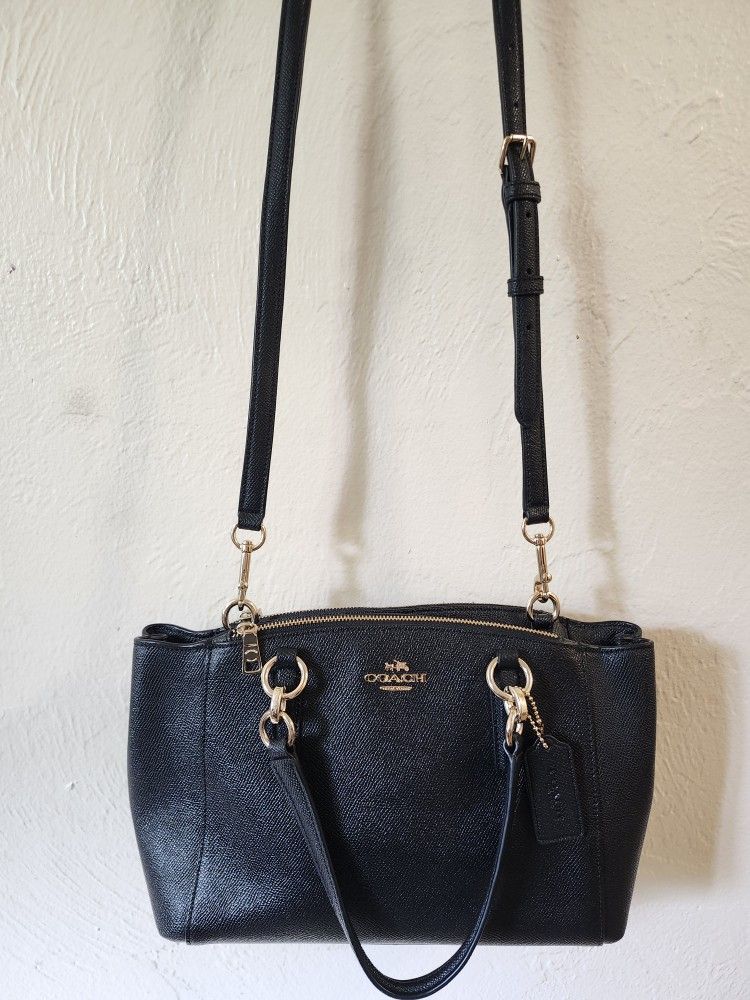 Black Leather Coach Bag