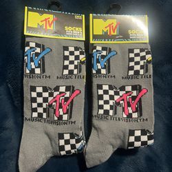 MTV Crew Sock Sz 6-12 2 Pair