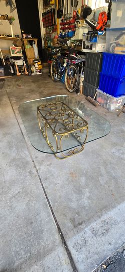 Glass coffee table