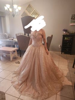 Quince/sweetsixteen dress pink and gold