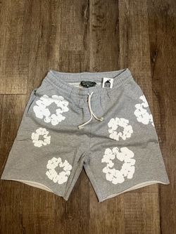 Brand New grey/white Denim tear shorts