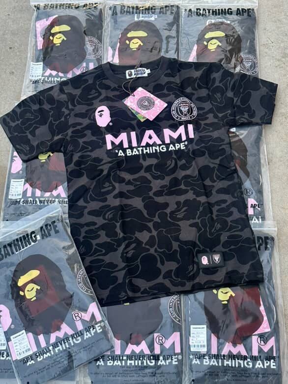 Black and pink Miami bape jersey 