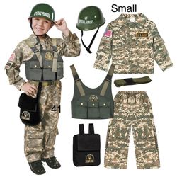 Kids Soldier Military Tactical Halloween Costume Small / Traje de Soldado Militar Niños Chico 