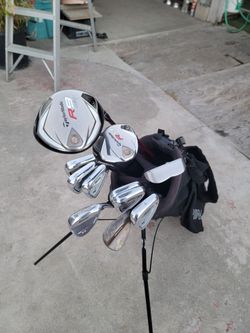 Taylormade R9 & Mizuno MP-53 Golf Club Set Right Handed W/Ping Hoofer 2 Stand Bag
