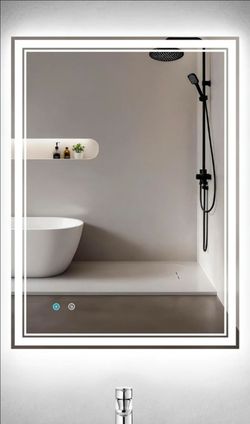 BRAND NEW-UNUSED-UNOPENED 24"x32" LED Bathroom Mirrors for Over Sink, Anti-Fog Front & Back Lit Vanity Mirror with Lights, Dimmable 3 Color Wall Mount