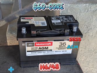 AGM Car Battery Group Size 48/H6