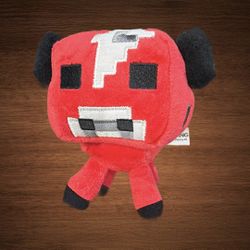 MINECRAFT MOJANG MUSHROOM PLUSH RED COW STUFFED ANIMAL 5”