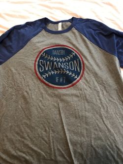 Atlanta Braves 3/4 sleeve Dansby Swanson Baseball shirt new. Sizes small -5xl available