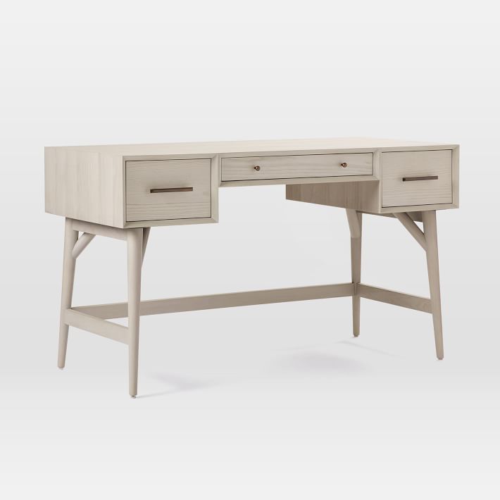 West Elm Mid-Century Desk, Pebble