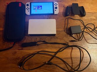 Nintendo Switch OLED White + pro controller Bundle