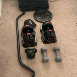 Gym Gear! Weights, Adjustable Dumbbells! 
