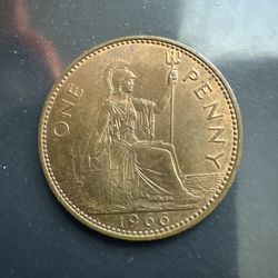 United Kingdom 1penne 1966 ,67 three coins bronze