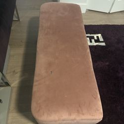 Pink Decorative Long Stool Chair with Storage