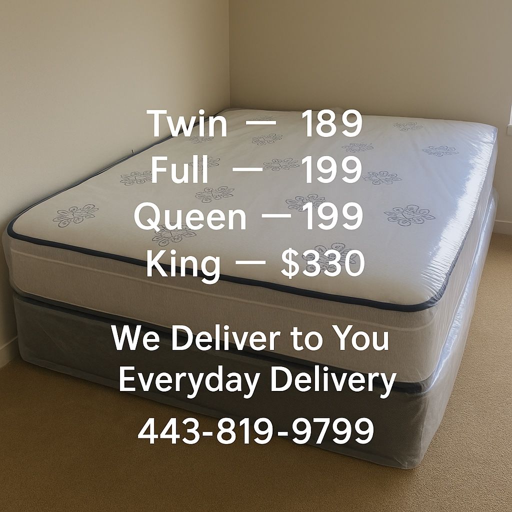 Queen Mattress Come With Free Box Spring - Same Day Delivery