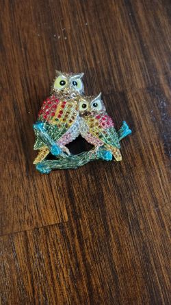 Custom owl brooch