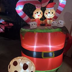 Gingerbread Coffee Cup Christmas Decor Holiday Decor Inflatable 