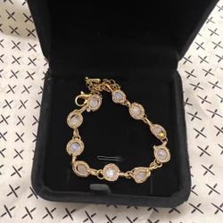 K Gold Hand-Wound Natural Moonstone Bracelet｜Culti Design Light Shining｜Fairy style Ins Light Luxury Jewelry