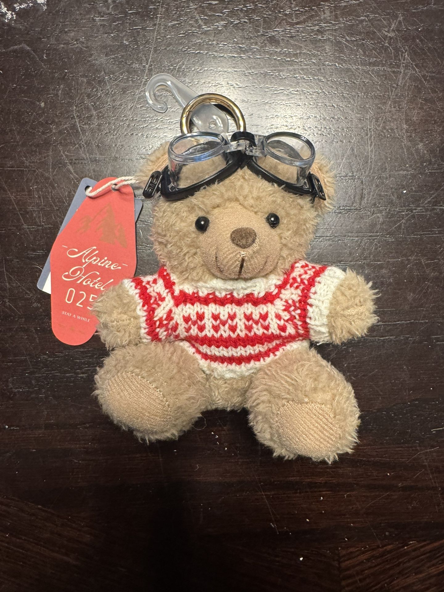 Target Cozy Teddy Bear Bag Charm Holiday Sweater Goggles