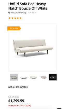 Innovation Living Unfurl Sofa Bed Heavy Natch Boucle Off White