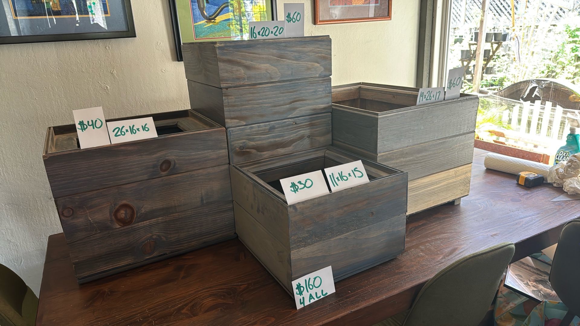 Solid Wood Indoor/outdoor Planters/multi Use Box’s