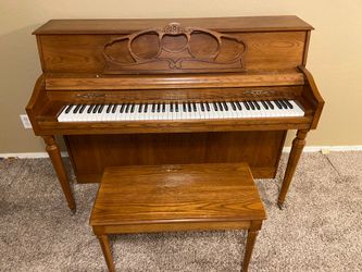Oak Wood Wurlitzer Piano - Model 2255