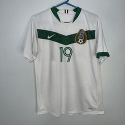 Mexico Omar Bravo Jersey Mens Medium White Nike 2006 2007 World Cup Futbol