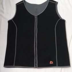 RBX Slimming Workout Vest Men's Weight Loss X-Heat Sweat Vest Black Front Zipper Size 2XL Excellent Condition